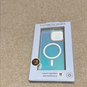 Elizabeth James Teal Glitter Phone Case for iPhone 2024 Pro Max